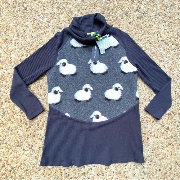 NWT Unique Rare Trisha Tyler Sheep Wool Sweater M - Picture 1 of 11